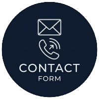 imagen azul con icono de telefono e email
